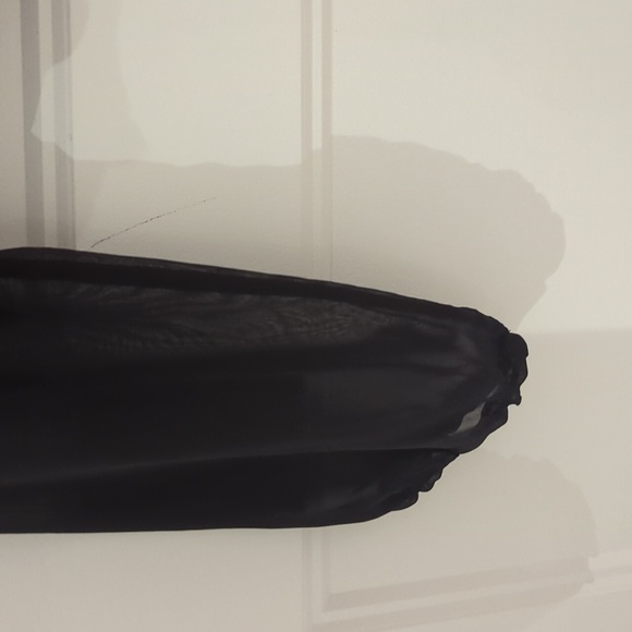 Black cardigan with long Sheer blouse sleeve and nacre Buttons size S - Picture 6 of 8